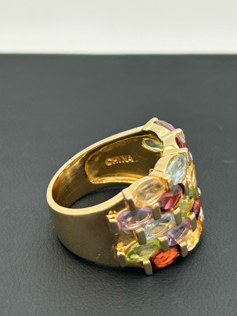 Ross-Simons Gold-Tone Sterling Silver Multicolor Gemstone Ring - Picture 8 of 11